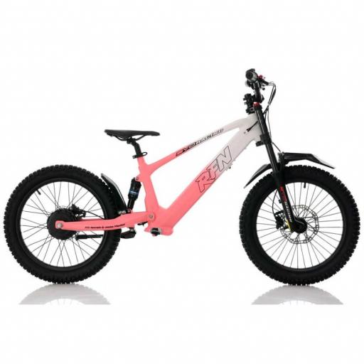 BICICLETA ELÉCTRICA SIN PEDALES RFN 20" Rosa y blanca 750 W Evo Racing [4]