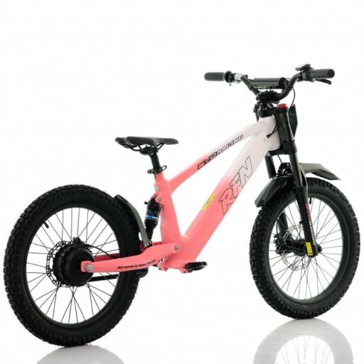 BICICLETA ELÉCTRICA SIN PEDALES RFN 20" Rosa y blanca 750 W Evo Racing [3]