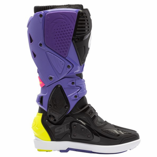 Botas Sidi Crossfire 3 SRS violeta negro amarillo de motocross [2]