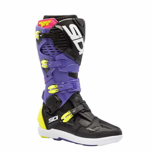 Botas Sidi Crossfire 3 SRS violeta negro amarillo de motocross [0]