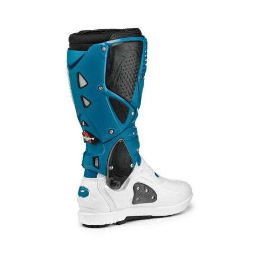 BOTAS SIDI CROSSFIRE 3 SRS Blanco y azul petroleo [1]