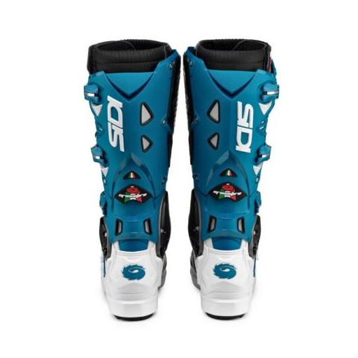 BOTAS SIDI CROSSFIRE 3 SRS Blanco y azul petroleo [4]