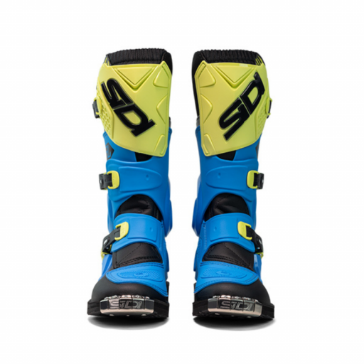 Botas Sidi Flame infantiles de motocross azul, lima y negro [2]