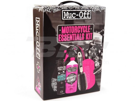 Kit completo cuidado moto (Protectant + Cleaner + esponja + cepillo) Muc-Off Motorcycle Essentials [1]