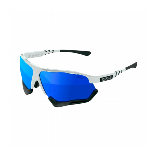 Gafas SCICON AEROCOMFORT XL Blancas (lentes multiespejo azul)