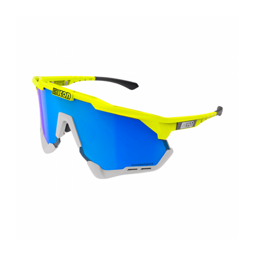 Gafas SCICON AEROSHADE XL amarillo fluor (lentes multiespejo azul) [0]