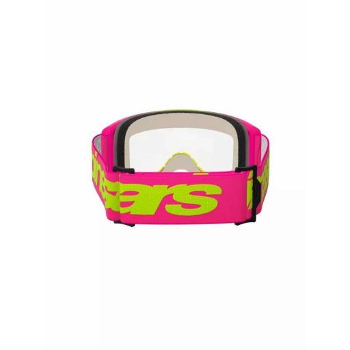 Alpinestars Vision 5 Wordmark rosa y amarillo lente transparente [2]