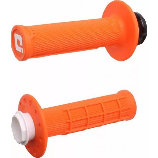 Puños ODI MICRO-X V2 LOCK-ON HALF-WAFFLE Naranja / PLATA