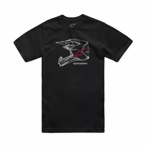 Camiseta Alpinestars Mx helmet negra