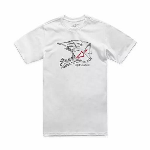 Camiseta Alpinestars Mx helmet blanca