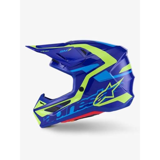 Casco Alpinestars Supertech M7 Deed azul y amarillo [2]