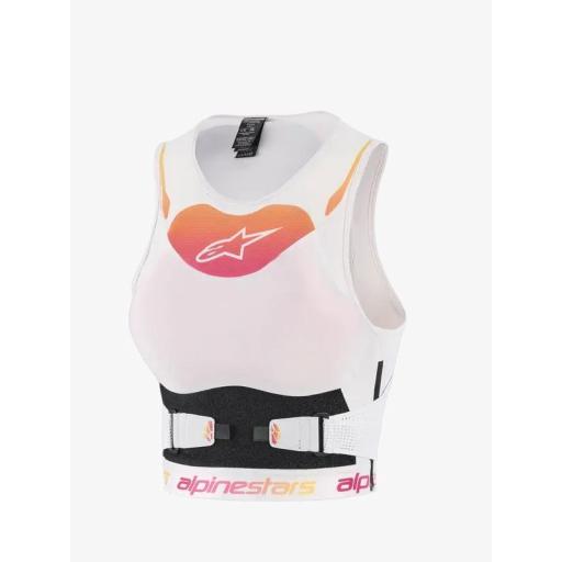 Protección pectoral Alpinestars Stella Plasma para mujer color Blanco