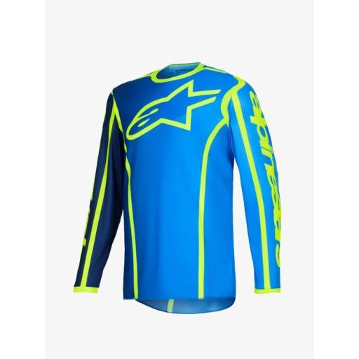 Camiseta Alpinestar Fluid Apex azul y amarillo