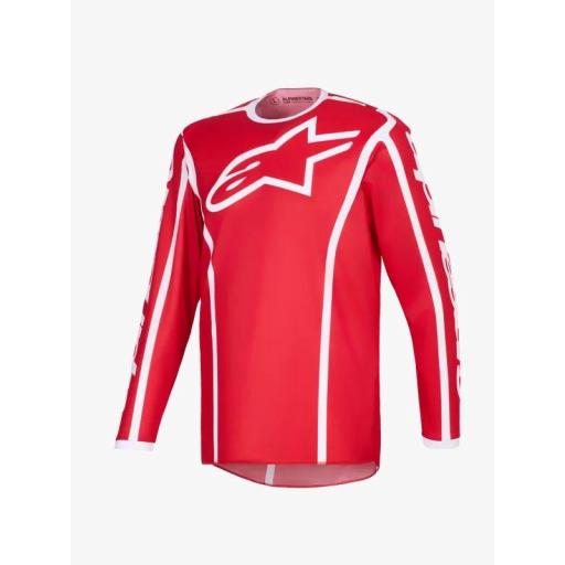 Camiseta Alpinestar Fluid Apex rojo y blanco