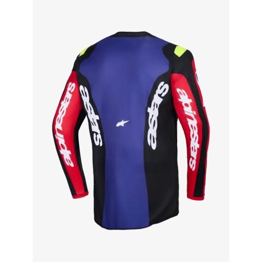 Camiseta Alpinestar Fluid Grid rojo, negro y púrpura [1]
