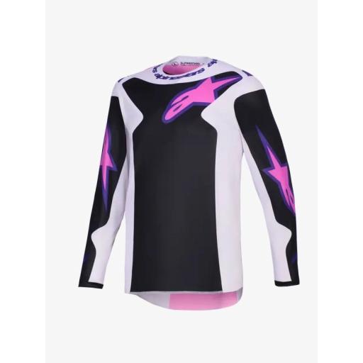 Camiseta Alpinestar Fluid Grid negro y púrpura