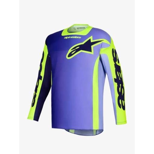 Camiseta Alpinestar Racer Air Portl púrpura y amarillo