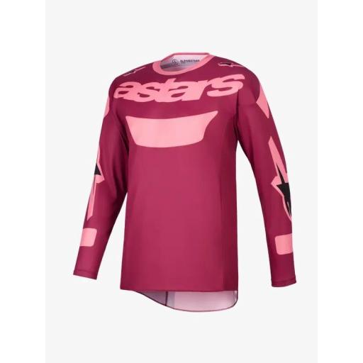 Camiseta Alpinestar Racer Riway rojo y coral