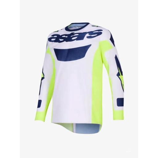 Camiseta Alpinestar Racer Riway gris, amarillo y azul