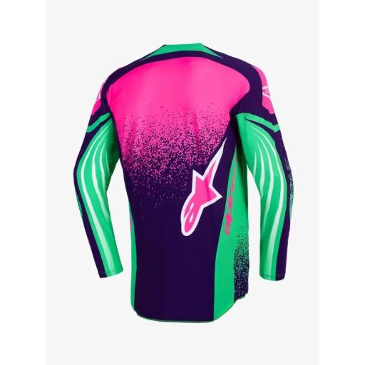 Camiseta Alpinestar Techstar Nomur púrpura, verde y rosa [1]