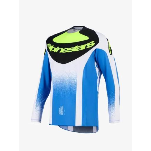 Camiseta Alpinestar Techstar Knif azul, negro y amarillo