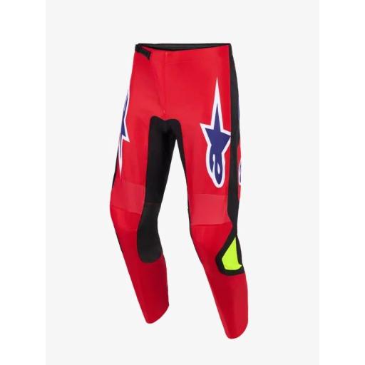 Pantalones Apinestars Fluid Grid rojo, negro y púrpura