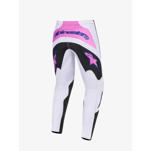 Pantalones infantiles Apinestars Fluid Grid negro, gris y púrpura [1]