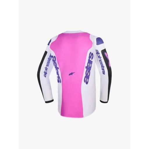 Camiseta infantil ALPINESTARS Fluid Grid Blanco, gris y púrpura [1]