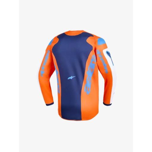 Camiseta infantil ALPINESTARS Fluid Grid naranja y azul [1]