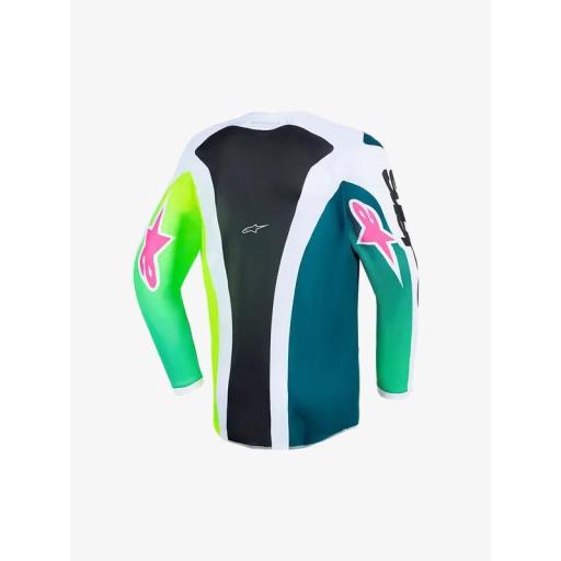 Camiseta infantil ALPINESTARS Fluid Portl verde, blanco y negro [1]