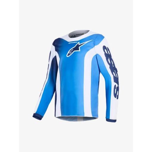 Camiseta infantil ALPINESTARS Fluid Portl azul y blanco 