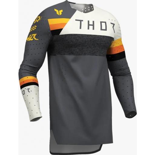 Camiseta Thor Sportmode League carbón y blanca 2026
