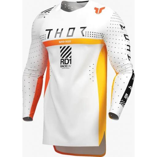 Camiseta Thor Sportmode League SYNTH blanco y naranja 2026 [1]