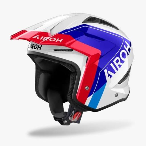 Casco de Trial Airoh TRR II Hunt Blue/Red Gloss
