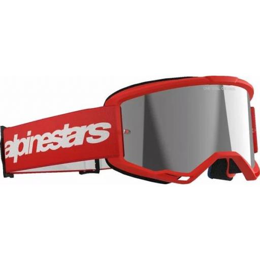 Gafas Alpinestars Vision 3 Wordmark color rojo cristal plata espejo [1]