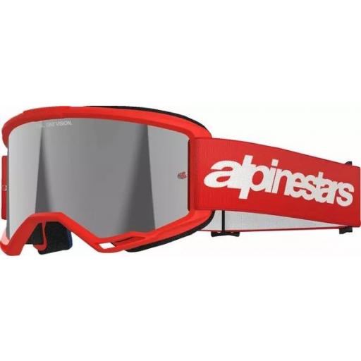 Gafas Alpinestars Vision 3 Wordmark color rojo cristal plata espejo [0]