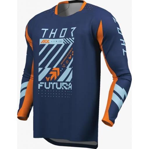 Camiseta infantil Thor Launchmode Futura azul y naranja [0]
