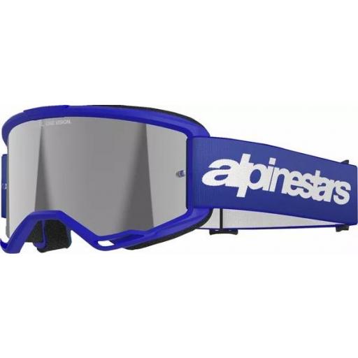 Gafas Alpinestars Vision 3 Wordmark color azul cristal plata espejo