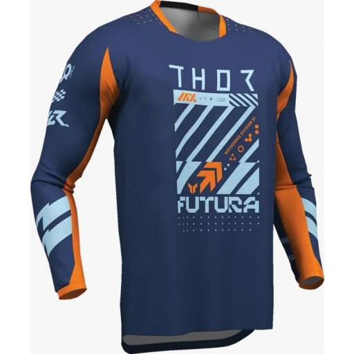 Camiseta infantil Thor Launchmode Futura azul y naranja [1]
