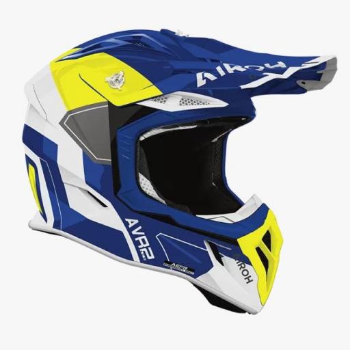 Airoh AVIATOR ACE 2 SHIELD azul y amarillo brillante  [1]