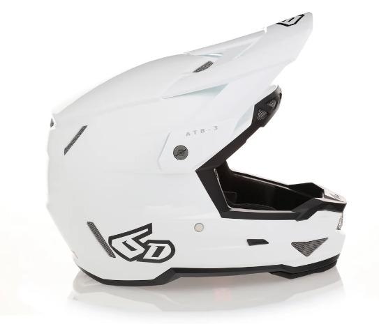Casco 6d ATB-3 Solid descenso y BMX BLANCO