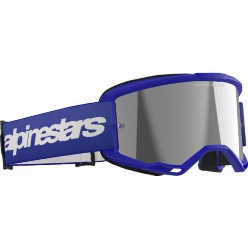 Gafas Alpinestars Vision 3 Wordmark color azul cristal plata espejo [1]