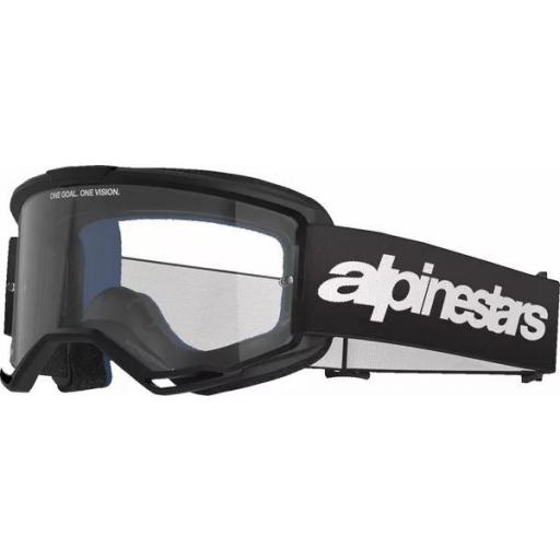 Gafas Alpinestars Vision 3 Wordmark color negro cristal transparente