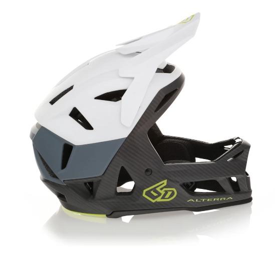 Casco 6d Alterra Enduro negro gris y blanco
