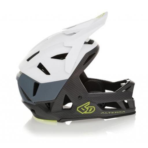 Casco 6d Alterra Enduro negro gris y blanco
