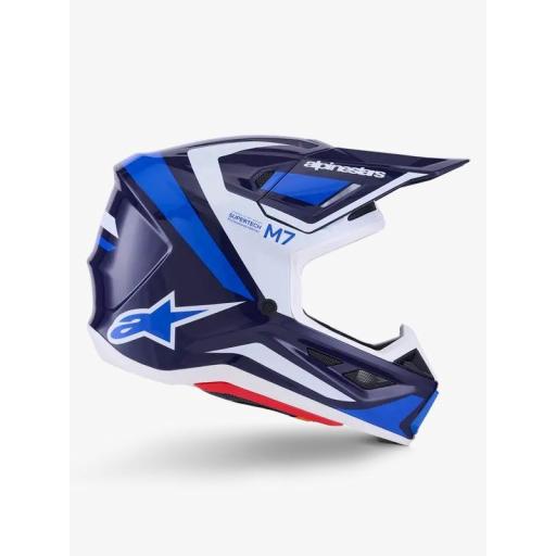 Casco Alpinestars Supertech M7 Rise Azul y blanco [2]