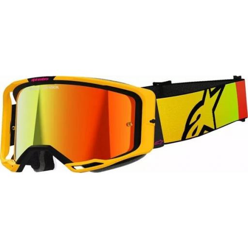 Gafas Alpinestars Vision 8 Corp color amarillo y rosa cristal rojo espejo [0]