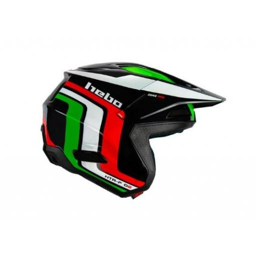 Casco Trial Hebo HTR F02 ZONE PRO racing negro