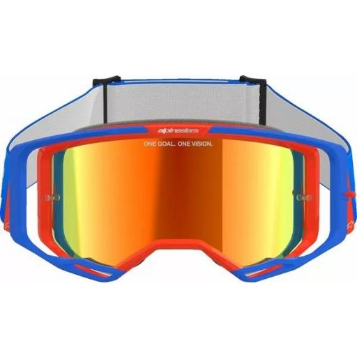 Gafas Alpinestars Vision 8 Corp color azul y naranja cristal rojo espejo [1]