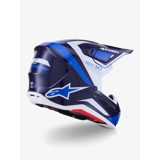 Casco Alpinestars Supertech M7 Rise Azul y blanco [1]